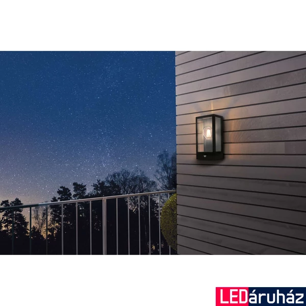 Eglo 99587 Alamonte kültéri fali lámpa, mozgásérzékelővel, fekete, E27 foglalattal, max. 1x60W, IP44