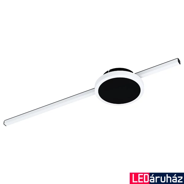 Eglo 99608 Sarginto fali/mennyezeti lámpa, kör alakú lámpatest, fekete, 950;600 lm, 3000K melegfehér, beépített LED, 6,3W+5,4W, IP20