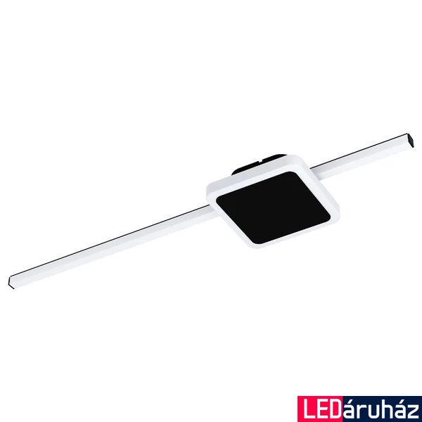 Eglo 99609 Sarginto fali/mennyezeti lámpa, szögletes alakú lámpatest, fekete, 950;600 lm, 3000K melegfehér, beépített LED, 6,3W+5,4W, IP20