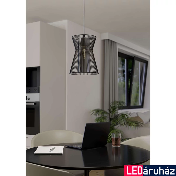 Eglo 99633 Maseta 1 ágú függeszték, fekete, E27 foglalattal, max. 1x40W, IP20