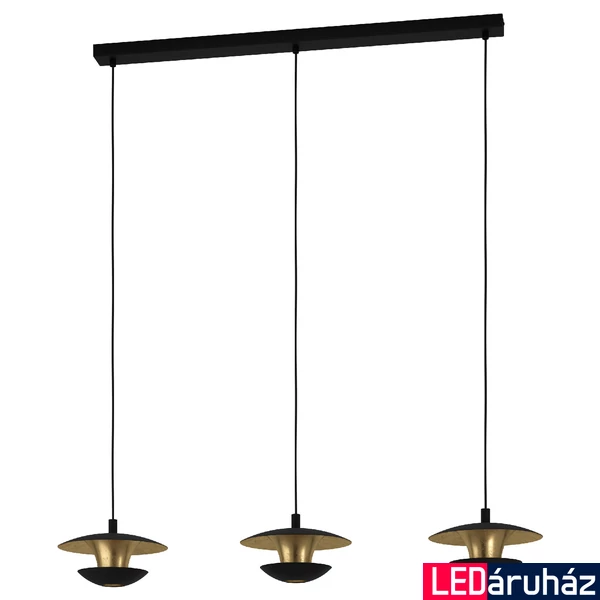 Eglo 99663 Nuvano több ágú függeszték, arany színű belső felülettel, fekete, GU10 foglalattal, max. 3x4,5W, IP20