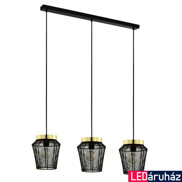Eglo 99807 Escandidos több ágú függeszték, fekete, E27 foglalattal, max. 3x40W, IP20