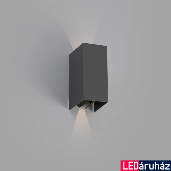 FARO BLIND kültéri fali lámpa, szürke, 3000K melegfehér, beépített LED, 6W, IP54, 70634