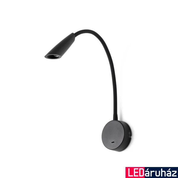 FARO BOKEN fali lámpa, fekete, 3000K melegfehér, beépített LED, 3W, 150 lm, IP20, 41032