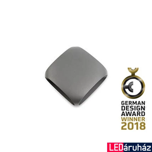 FARO BU-OH kültéri fali lámpa, fekete, 3000K melegfehér, beépített LED, 12W, IP65, 71212
