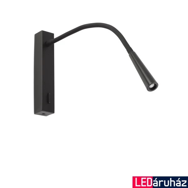 FARO FLIN fali lámpa, fekete, 3000K melegfehér, beépített LED, 3W, IP20, 64319