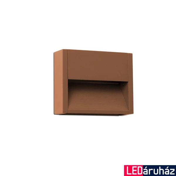 FARO GRADA-1 kültéri fali lámpa, barna, 3000K melegfehér, beépített LED, 3W, IP54, 70907