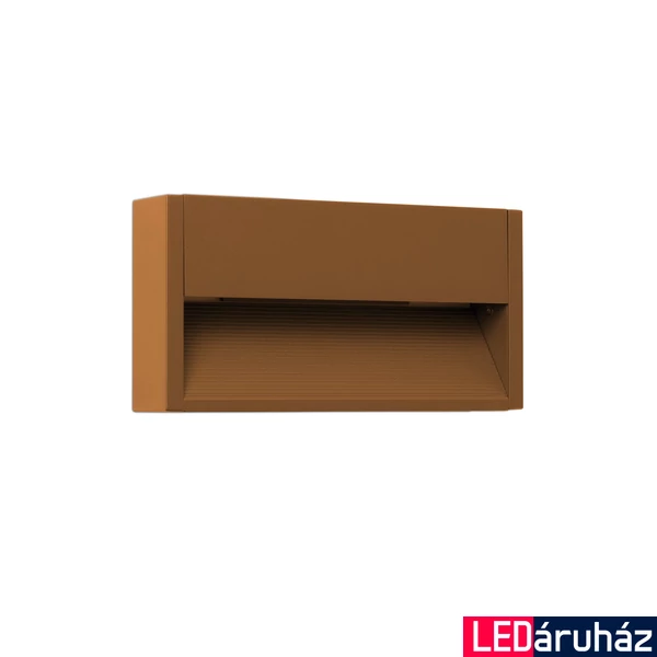 FARO GRADA-2 kültéri fali lámpa, barna, 3000K melegfehér, beépített LED, 6W, IP54, 70909