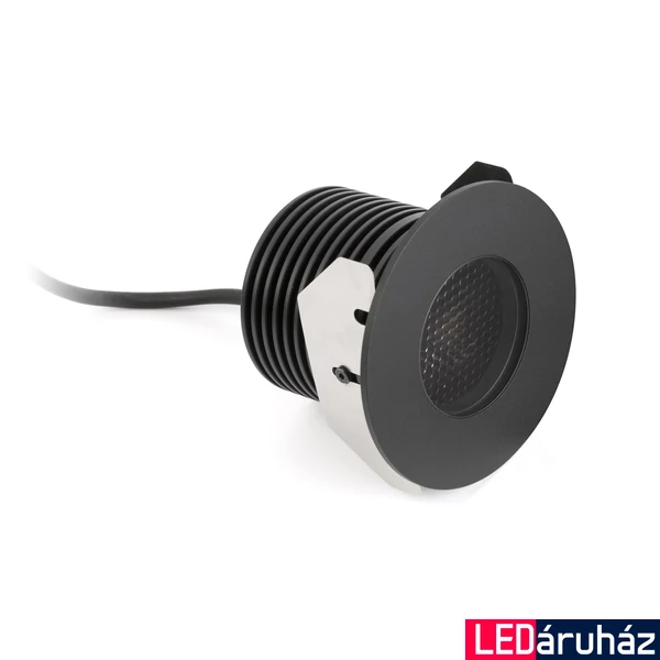 FARO GRUND kültéri beépíthető lámpa, fekete, 3000K melegfehér, beépített LED, 13W, 846 lm, IP67, 70732