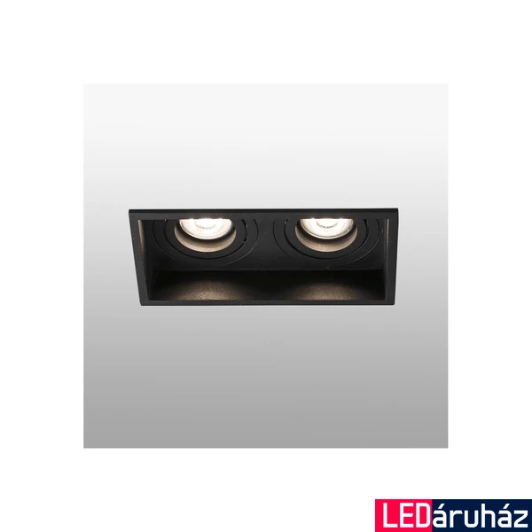 FARO HYDE fürdőszobai süllyeszthető lámpa, forgatható, fekete, GU10 foglalattal, IP20, 40127