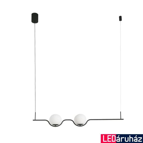 FARO LE VITA 1 ágú függeszték, fekete, 2700K melegfehér, beépített LED, 12W, IP20, 29696