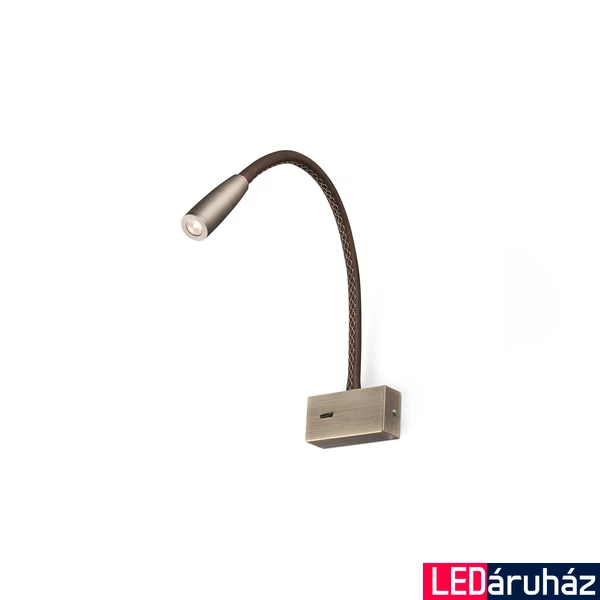 FARO LEAD fali lámpa, bronz, 3000K melegfehér, beépített LED, 3W, IP20, 62704