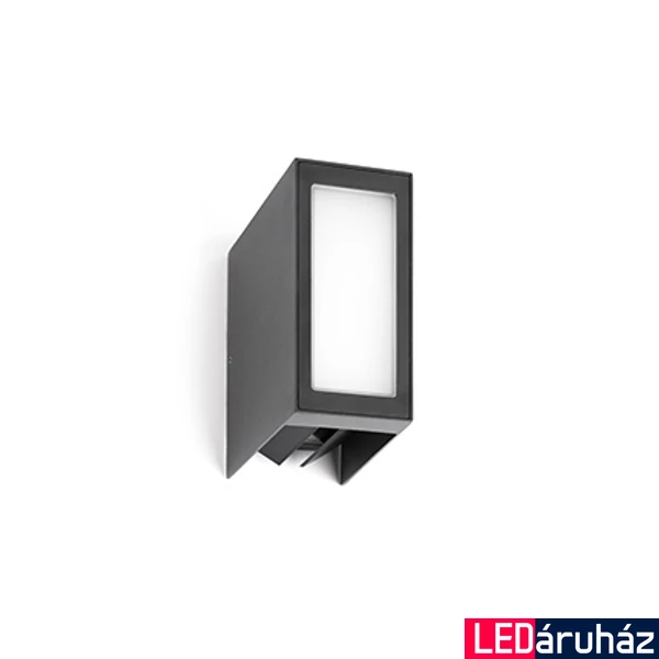 FARO LOG kültéri fali lámpa, szürke, 3000K melegfehér, beépített LED, 9W, IP54, 70264