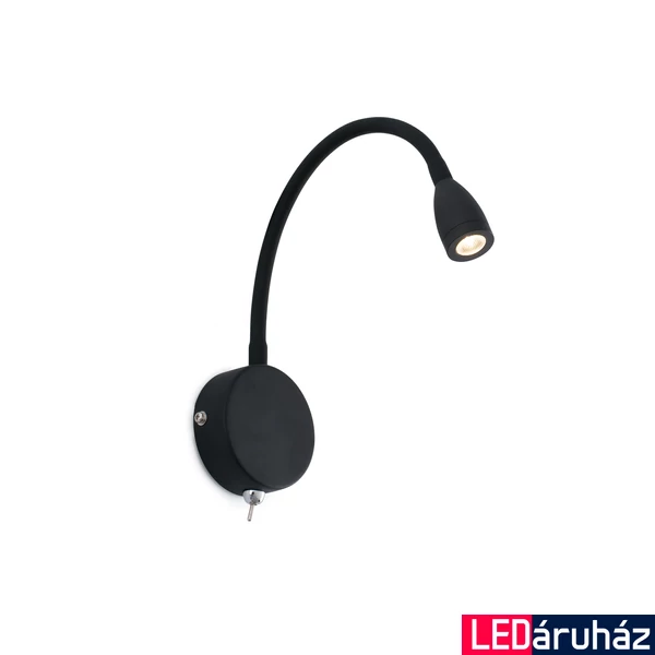 FARO LOKE fali lámpa, fekete, 3000K melegfehér, beépített LED, 3W, IP20, 41020