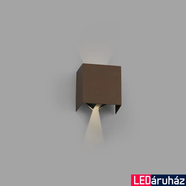 FARO OLAN kültéri fali lámpa, barna, 3000K melegfehér, beépített LED, 6W, IP54, 70270