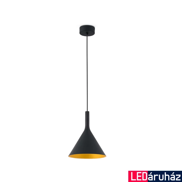 FARO PAM-G 1 ágú függeszték, fekete, 3000K melegfehér, beépített LED, 24W, IP20, 64162