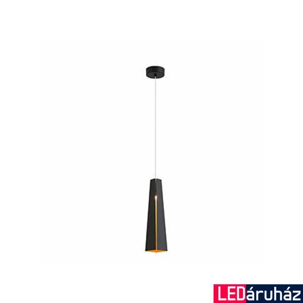 FARO PLUMA 1 ágú függeszték, fekete, 3000K melegfehér, beépített LED, 6W, IP20, 64172