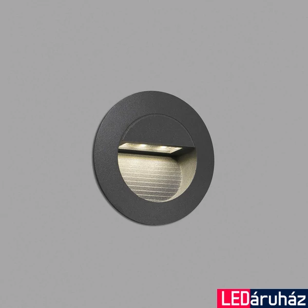 FARO MINI RACING kültéri beépíthető lámpa, szürke, 4000K természetes fehér, beépített LED, 1,2W, IP44, 70403