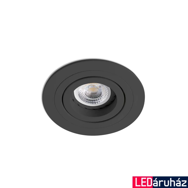 FARO RADÓN-2 süllyeszthető lámpa, forgatható, fekete, GU10 foglalattal, IP20, 43408