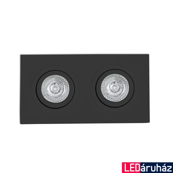 FARO RADÓN-R süllyeszthető lámpa, forgatható, fekete, GU10 foglalattal, IP20, 43407