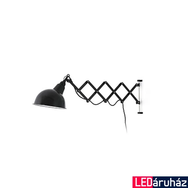 FARO RAS fali lámpa, kihúzható, fekete, E27 foglalattal, 62807