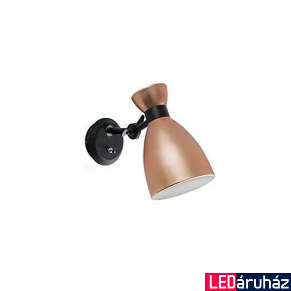 FARO RETRO fali lámpa, réz, E14 foglalattal, IP20, 20045
