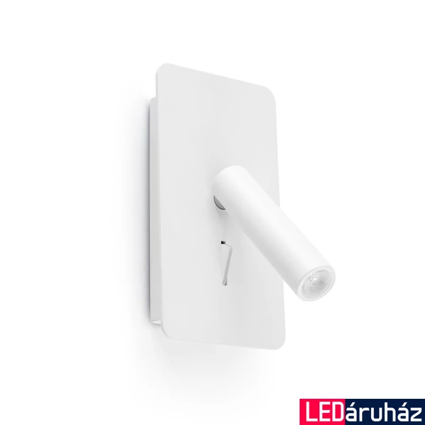 FARO SUAU fali lámpa, kapcsolóval, usb csatlakozóval, fehér, 3000K melegfehér, beépített LED, 3W, IP20, 62117