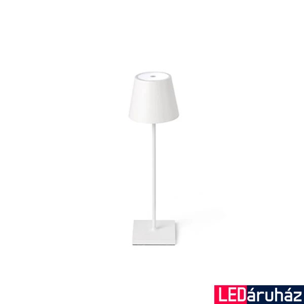 FARO TOC kültéri asztali lámpa, érintőkapcsolóval, fehér, 3000K melegfehér, beépített LED, 2,2W, 150 lm, IP54, 70775