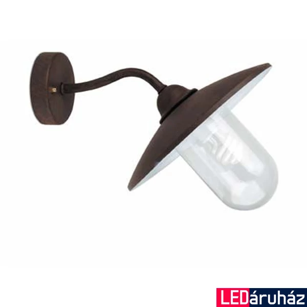 FARO WALLY-2 kültéri fali lámpa, barna, E27 foglalattal, fényforrással, 15W, IP44, 74261