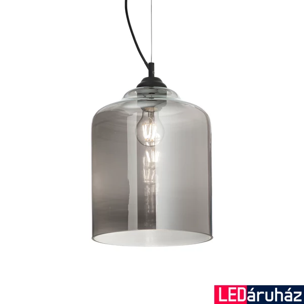 IDEAL LUX BISTRO' függesztett lámpa E27 foglalattal, max. 60W, 24 cm átmérő, füst üveg 112312