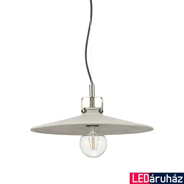 IDEAL LUX BROOKLYN függesztett lámpa E27 foglalattal, max. 60W, 35 cm átmérő, szürke 153445