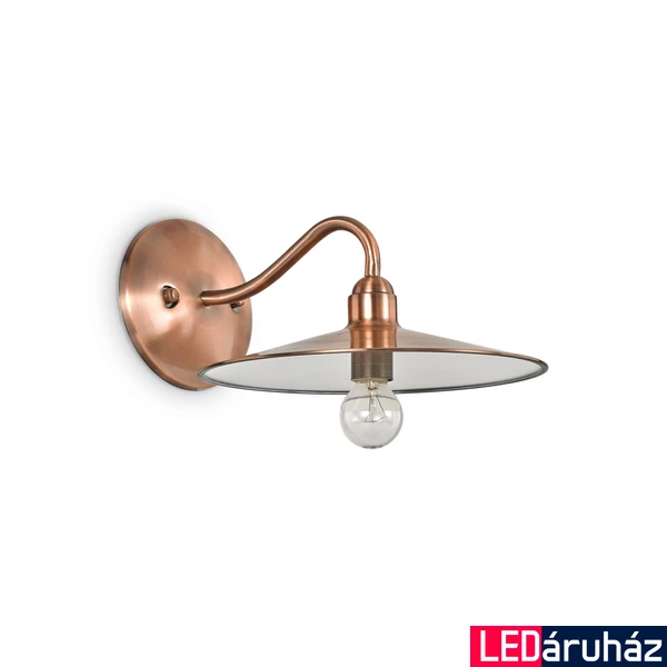 IDEAL LUX CANTINA fali lámpa E14 foglalattal, max. 40W, 25x15 cm, réz 112695