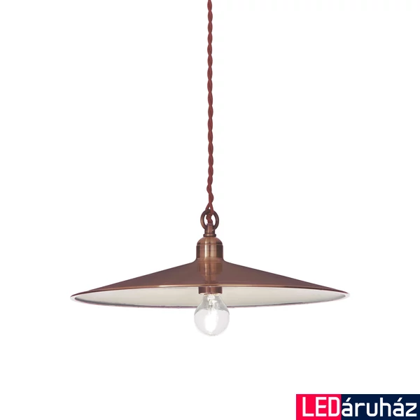 IDEAL LUX CANTINA függesztett lámpa E27 foglalattal, max. 60W, 35 cm átmérő, réz 112732