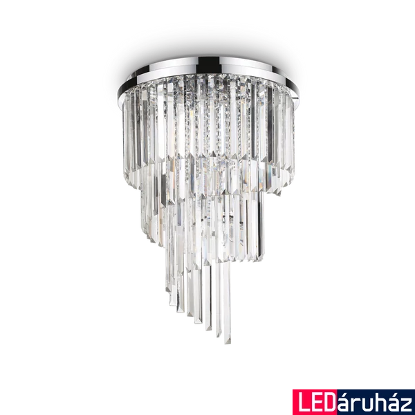 IDEAL LUX CARLTON mennyezeti lámpa, max. 12x40W, E14 foglalattal, króm, 168937
