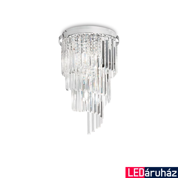 IDEAL LUX CARLTON mennyezeti lámpa, max. 8x40W, E14 foglalattal, króm, 168920