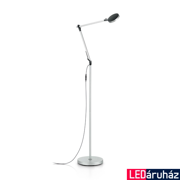 IDEAL LUX FUTURA állólámpa, 4000K természetes fehér, 600 lm, 10W, beépített LED, szürke, 204956