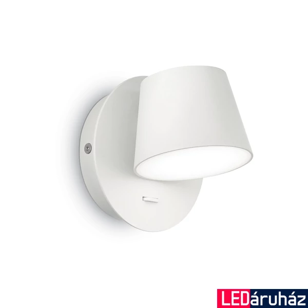IDEAL LUX GIM fali lámpa, beépített LED, 6W, 530 lm, 3000K melegfehér, 12x12 cm, fehér 167152