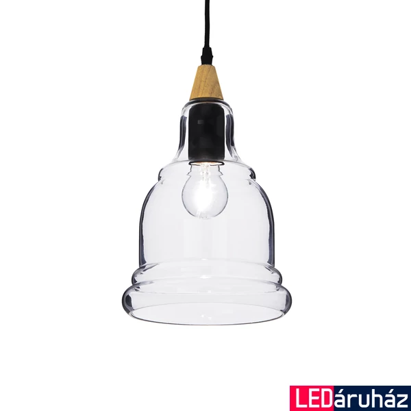 IDEAL LUX GRETEL függesztett lámpa E27 foglalattal, max. 60W, 20 cm átmérő, üveg 122564