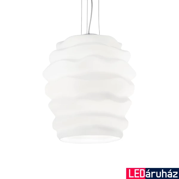 IDEAL LUX KARMA függesztett lámpa E27 foglalattal, max. 60W, 38 cm átmérő, fehér 132365
