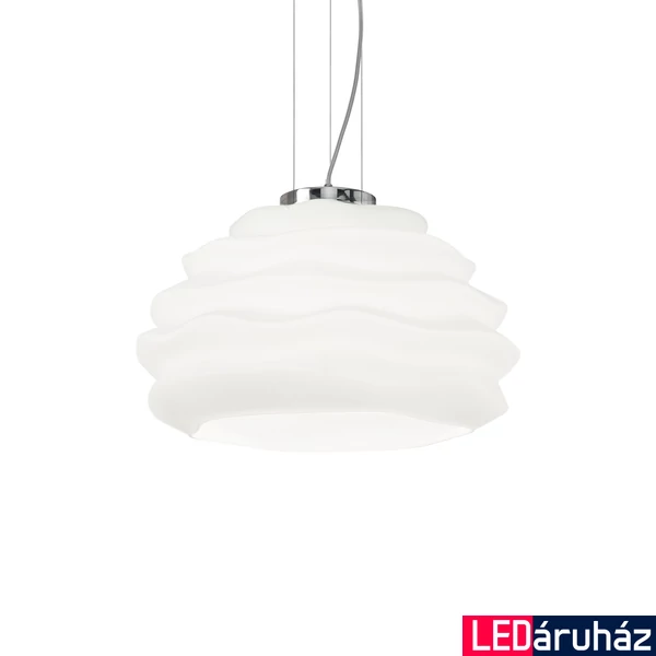 IDEAL LUX KARMA függesztett lámpa E27 foglalattal, max. 60W, 39 cm átmérő, fehér 132389