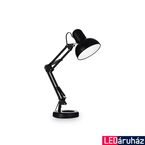 IDEAL LUX KELLY asztali lámpa E27 foglalattal, max. 42W, 15,5 cm átmérő, állítható magasság, fekete 108094