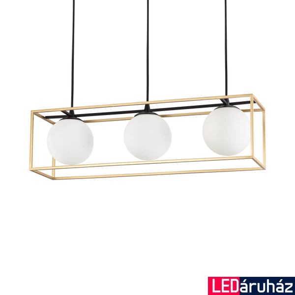IDEAL LUX LINGOTTO fali/mennyezeti lámpa, max. 3x40W, E14 foglalattal, fekete, 198125