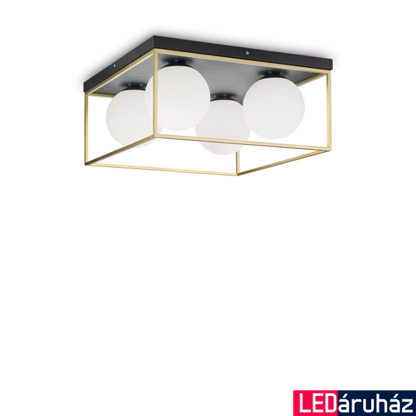 IDEAL LUX LINGOTTO fali/mennyezeti lámpa, max. 4x40W, E14 foglalattal, fekete, 198156