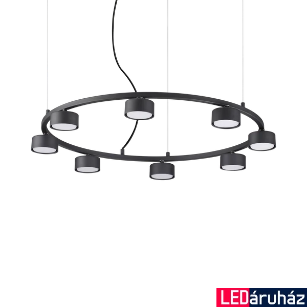 IDEAL LUX MINOR több ágú függeszték, max. 8x15W, GX53 foglalattal, fekete, 235547