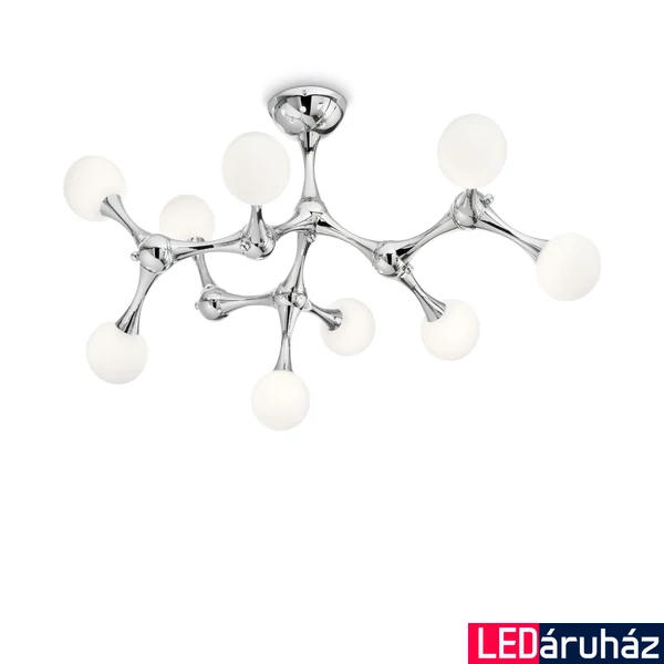 IDEAL LUX NODINO mennyezeti lámpa, 3000K melegfehér, max. 9x15W, G9 foglalattal, króm, 133393