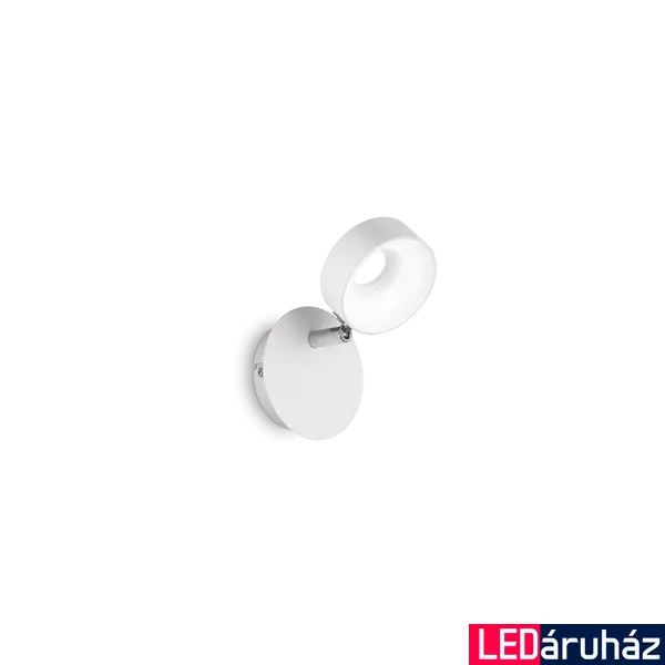 IDEAL LUX OBY fali lámpa, 3000K melegfehér, 450 lm, 6W, beépített LED, fehér, 196688
