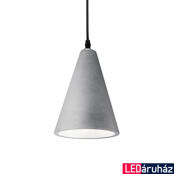 IDEAL LUX OIL-2 beton függesztett lámpa E27 foglalattal, max. 15W, 15 cm átmérő, szürke 110424