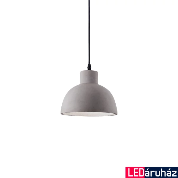 IDEAL LUX OIL-5 beton függesztett lámpa E27 foglalattal, max. 15W, 20,5 cm átmérő, szürke 129082