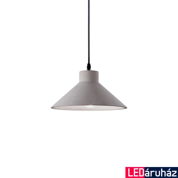 IDEAL LUX OIL-6 beton függesztett lámpa E27 foglalattal, max. 15W, 25 cm átmérő, szürke 129099