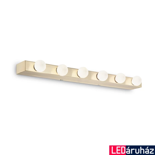 IDEAL LUX PRIVE fali lámpa 6 db. E14 foglalattal, max. 6x40W, 60,5x4 cm, arany 179681